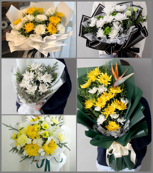 广东江门市台山市台城街道罗洞村白事花束代送